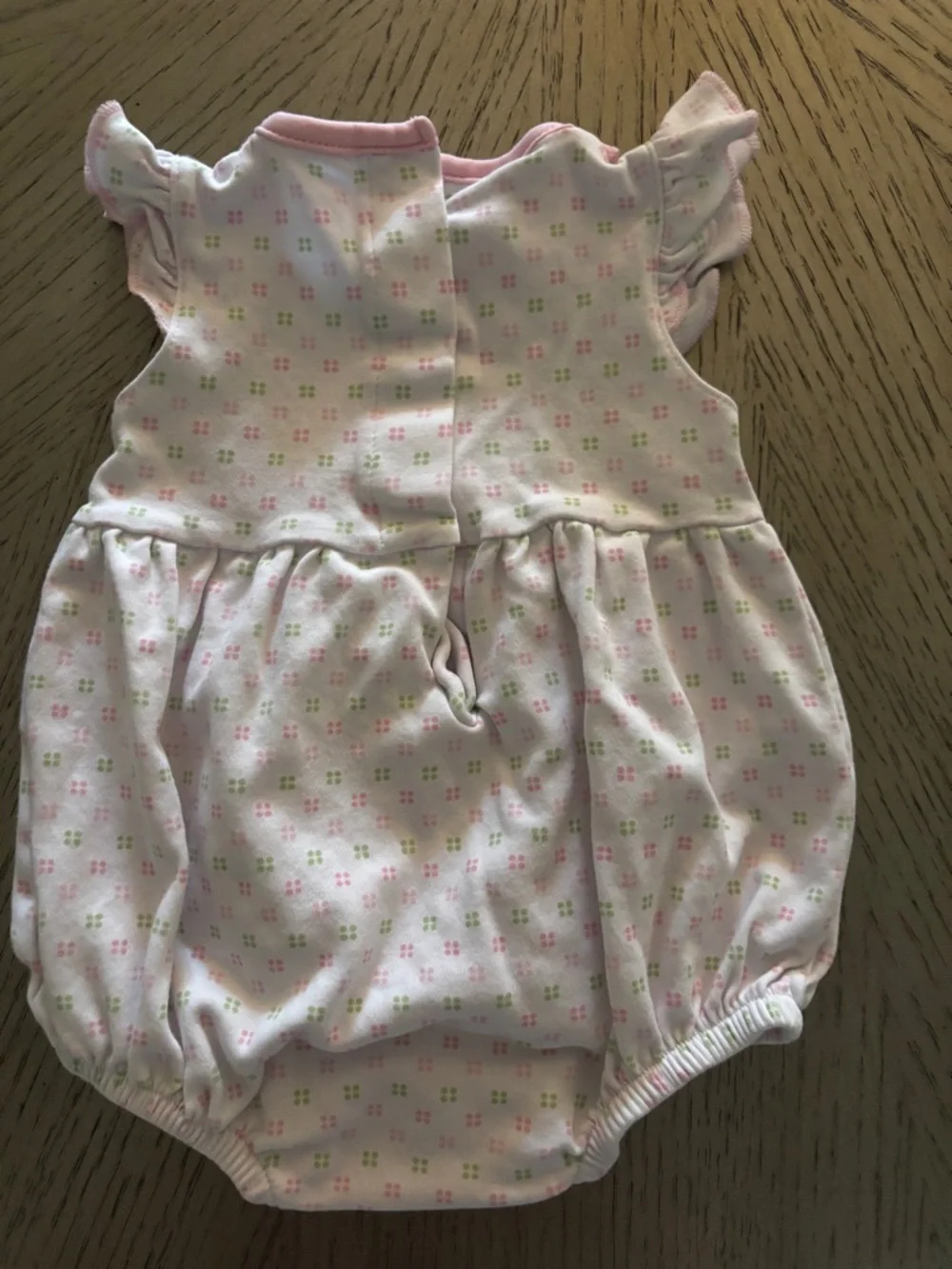 Magnolia Baby Pink and Green Floral Alligator One-Piece
